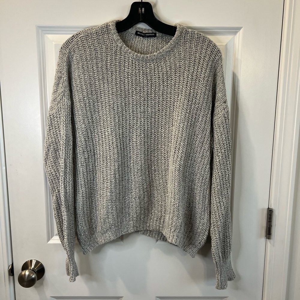 Brandy Melville Heather Gray Crewneck Sweater